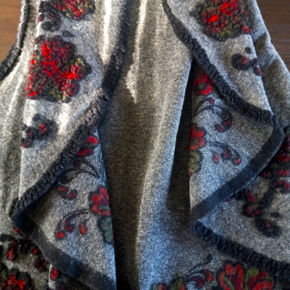 Charlie B Wool Poncho Vest